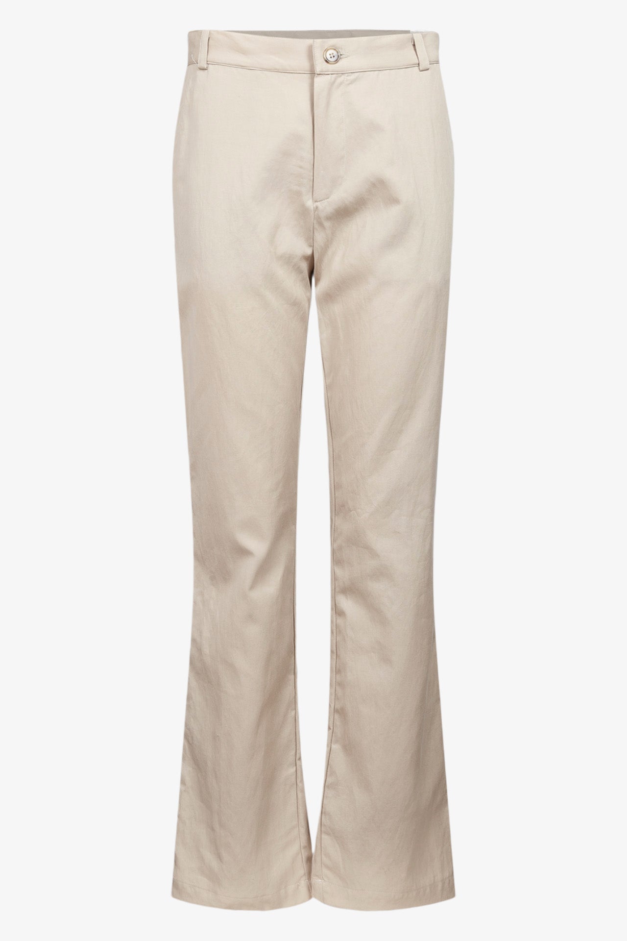 Chino Trousers Tencel Linen Cotton Beige