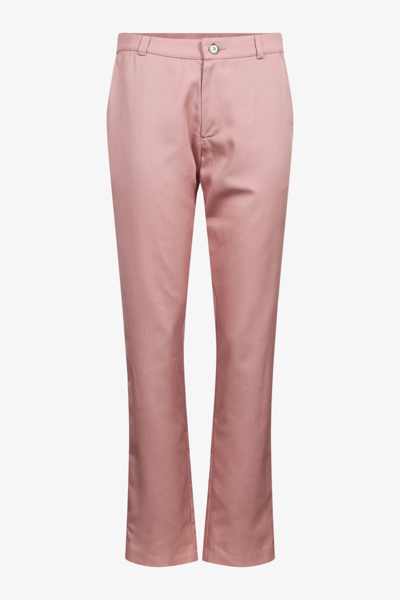 Pink Tencel Linen Cotton Chino Pants