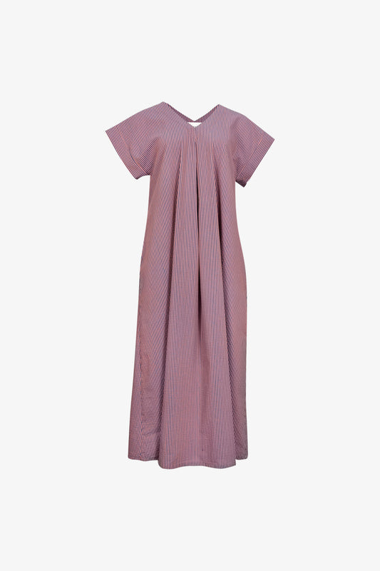 W Seersucker Purple Dress