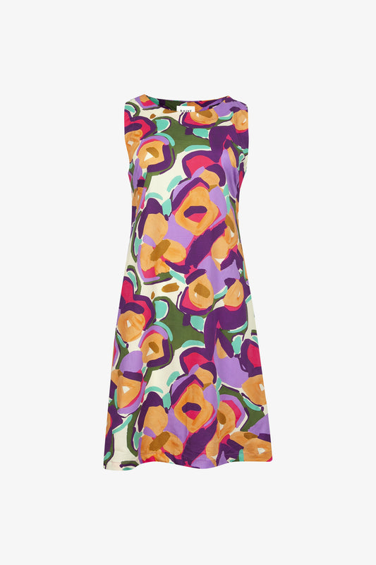 Three-Hole Poplin Floral Pop Dress