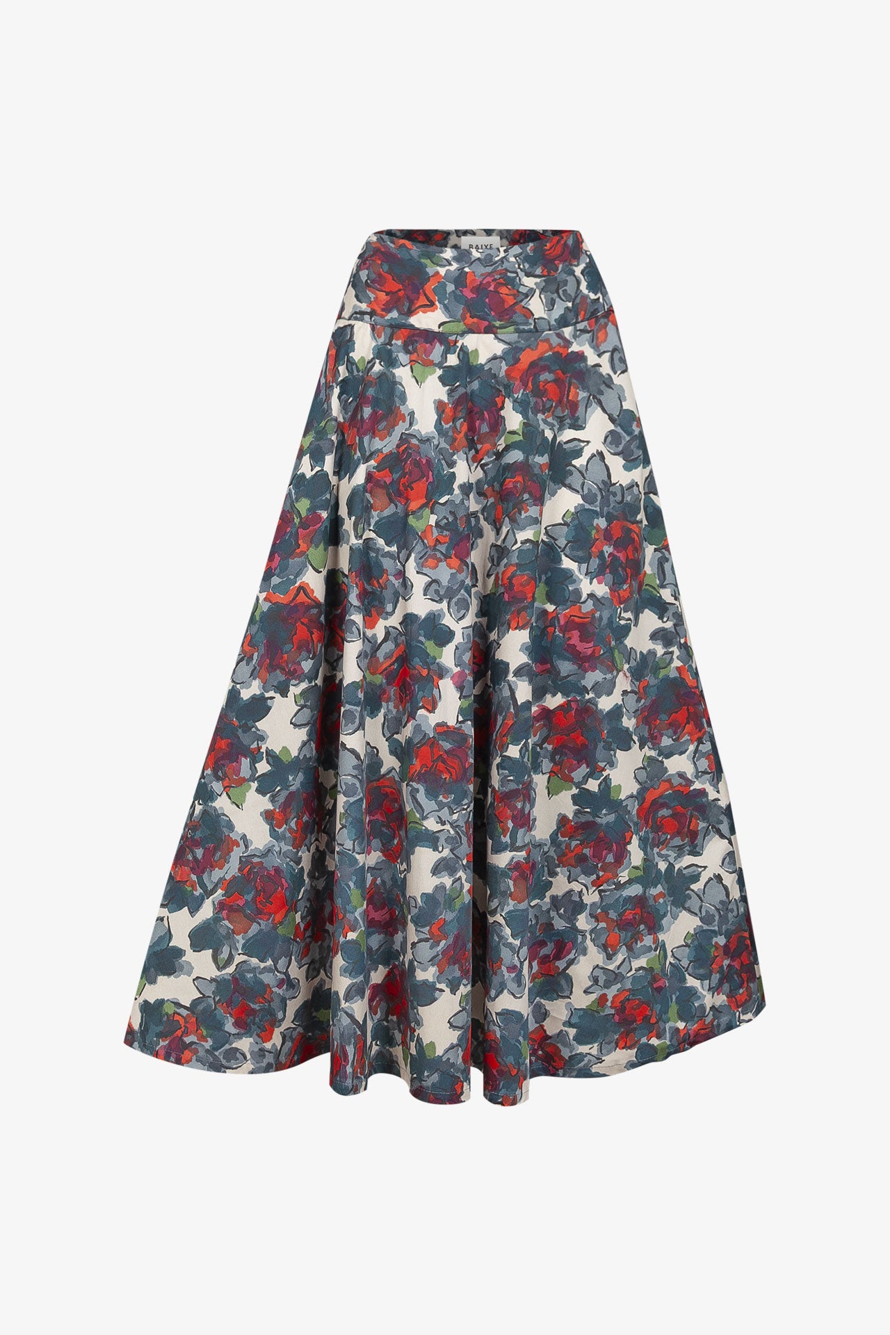 Jupe Evasée Popeline Fleurs