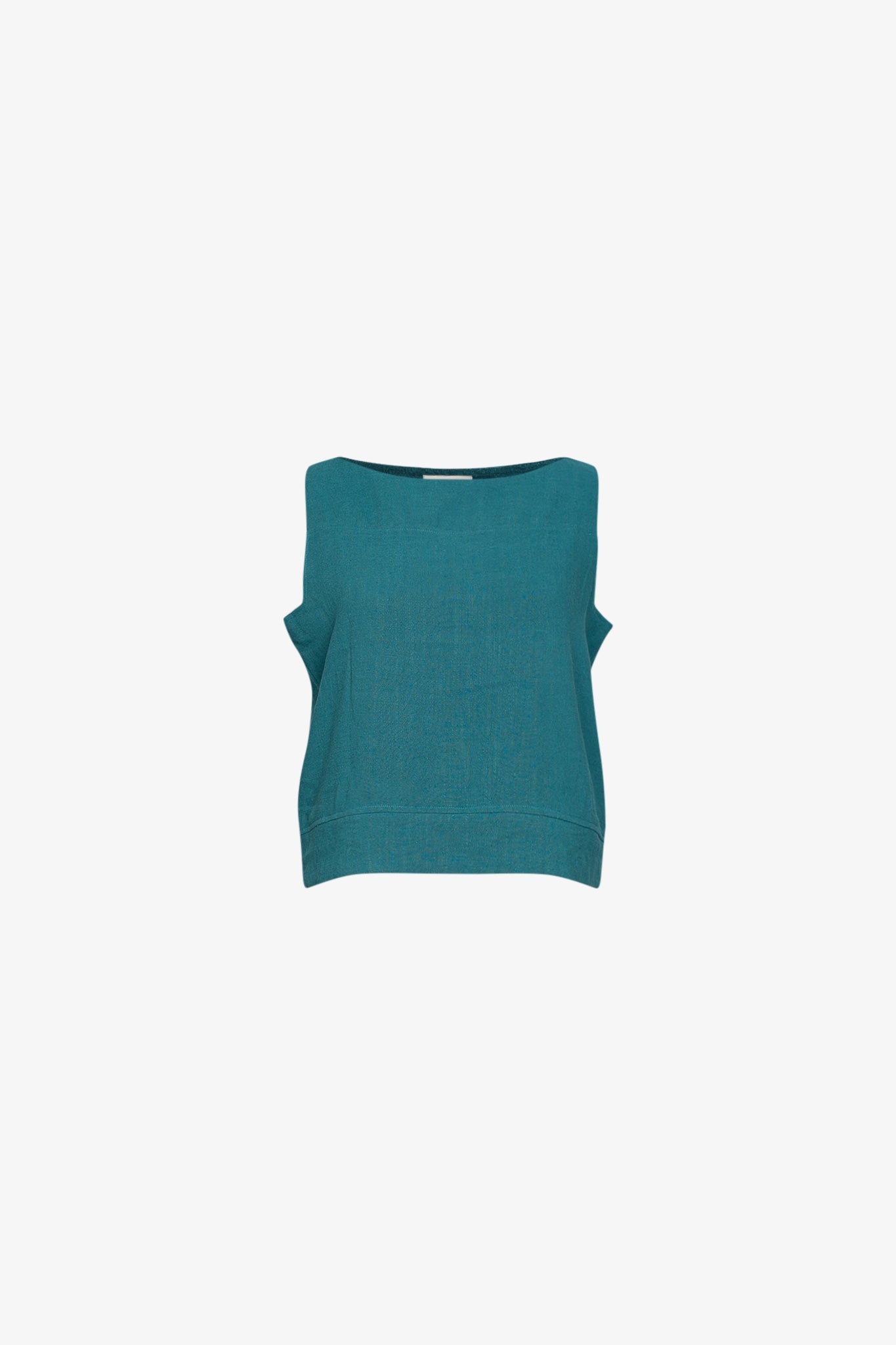 Top Bateau Lin Viscose Canard
