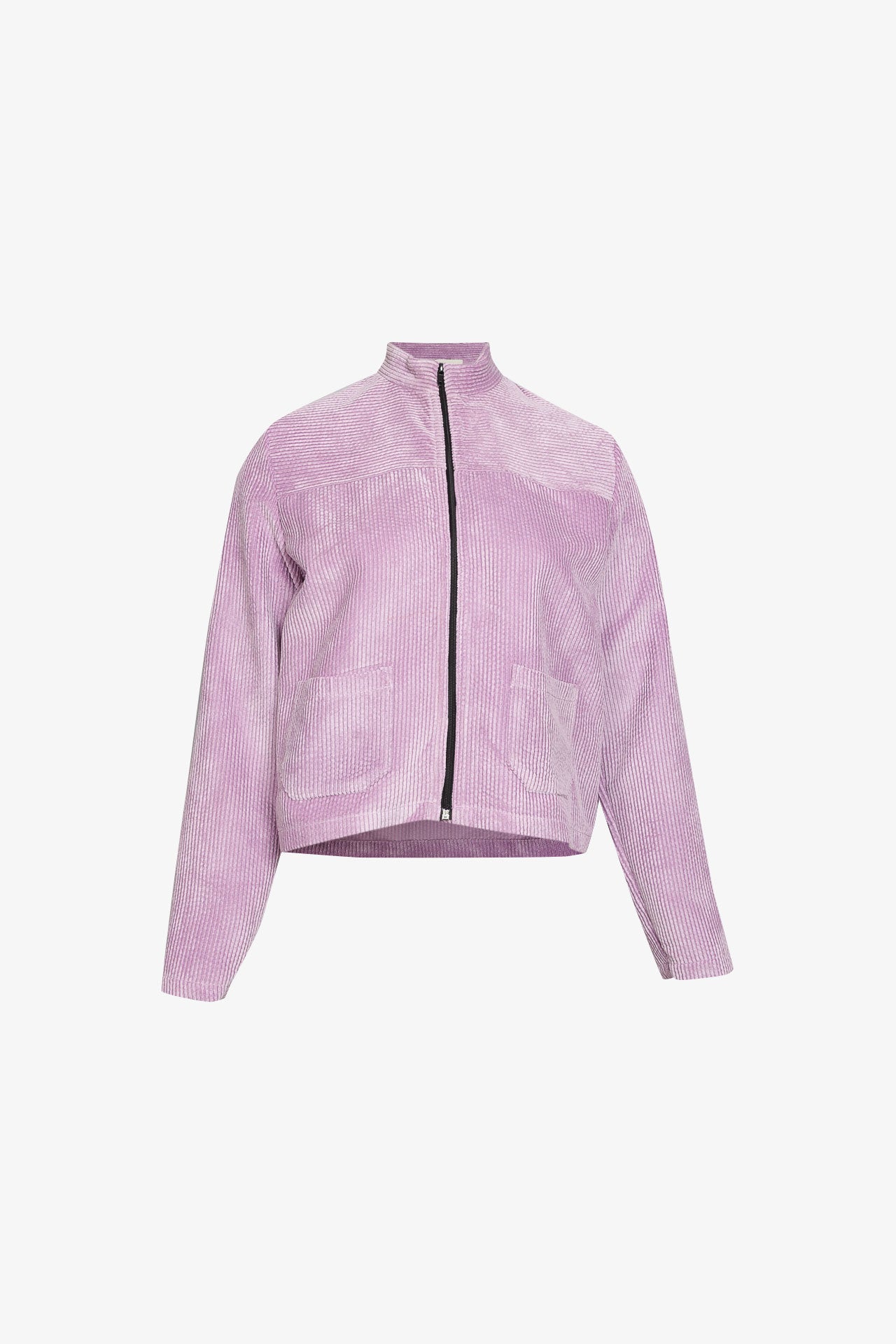Veste Découpe Zip Velours Grosse Cote Lila