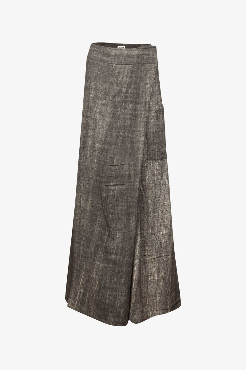 Pantalon Bali Lin Viscose Noir Délavé