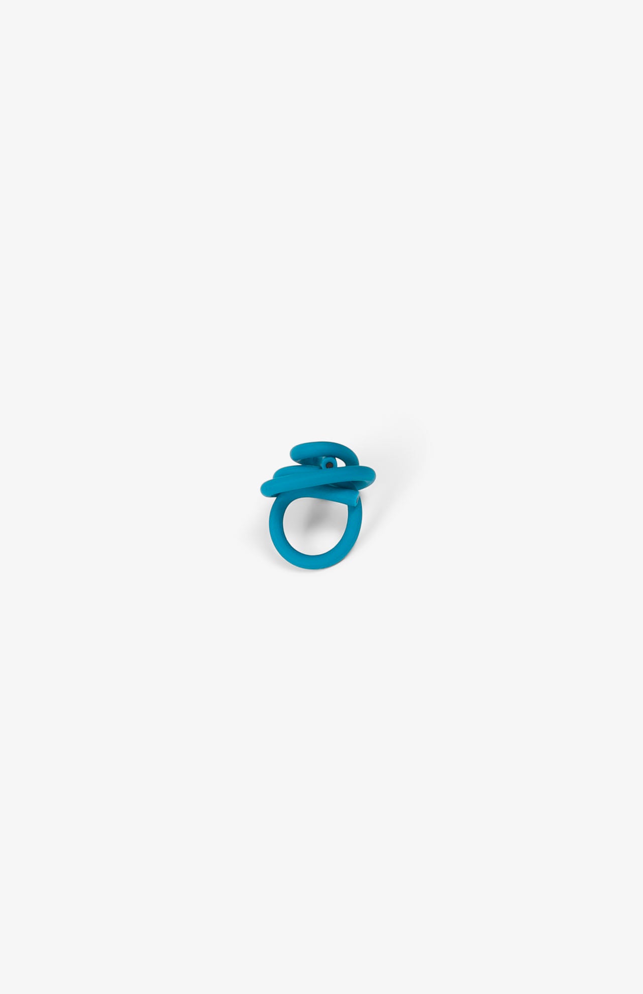 Bague Zig Mat - Bleu Petrole