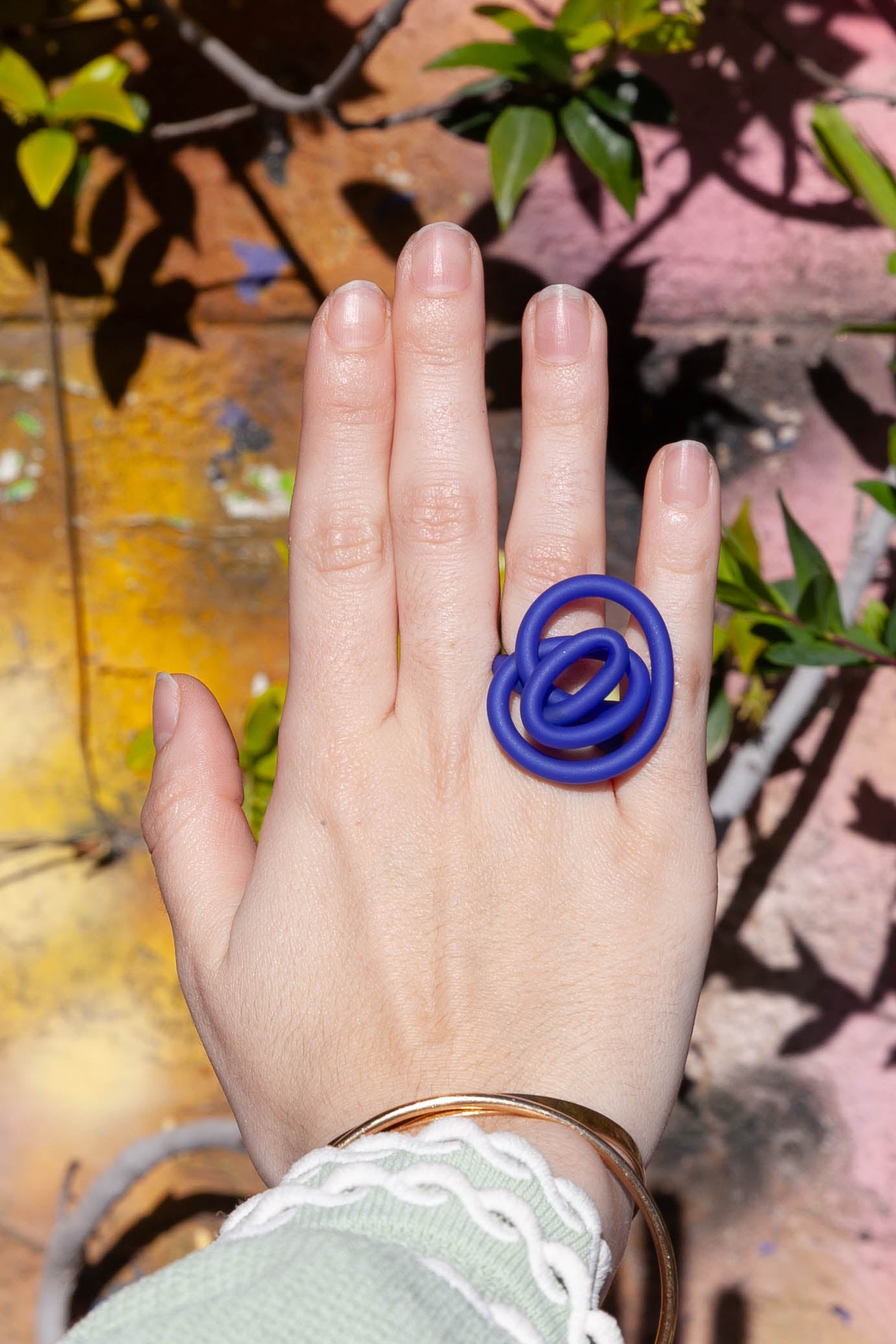 Bague Zig Mat - Bleu