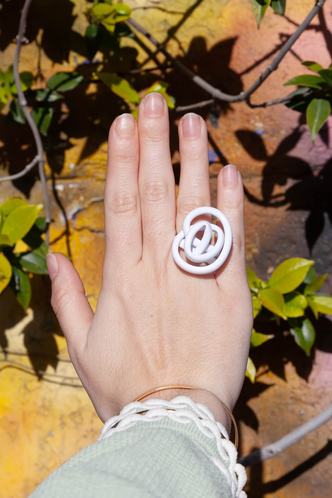 Bague Zig Shiny - Blanc