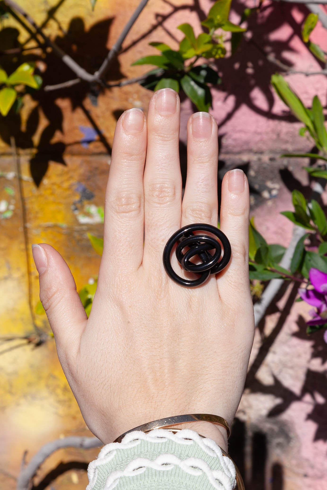 Bague Zig Shiny - Noir