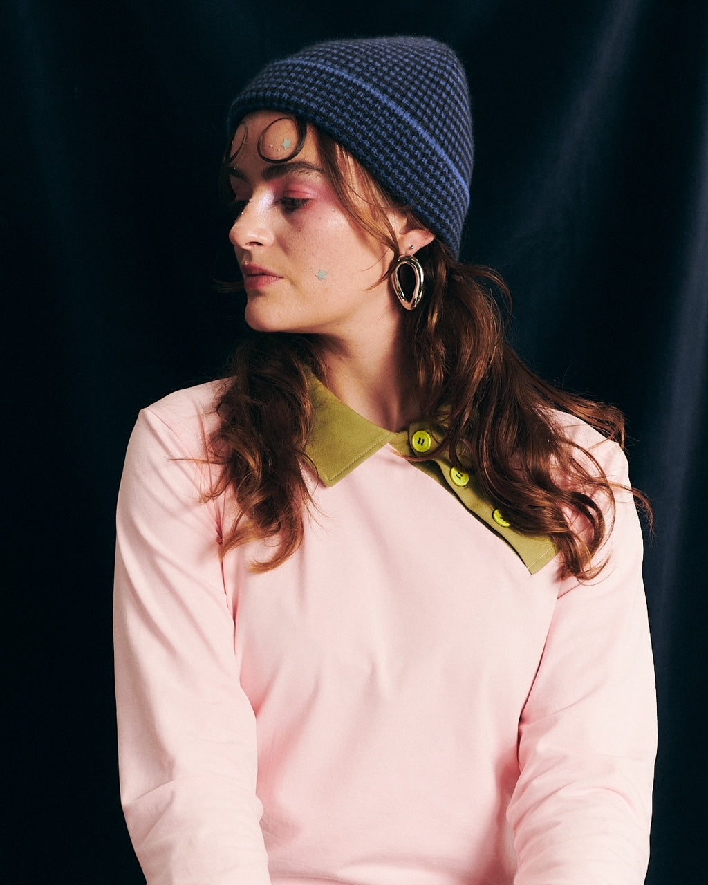Bonnet rayé Mailcott - Bleu