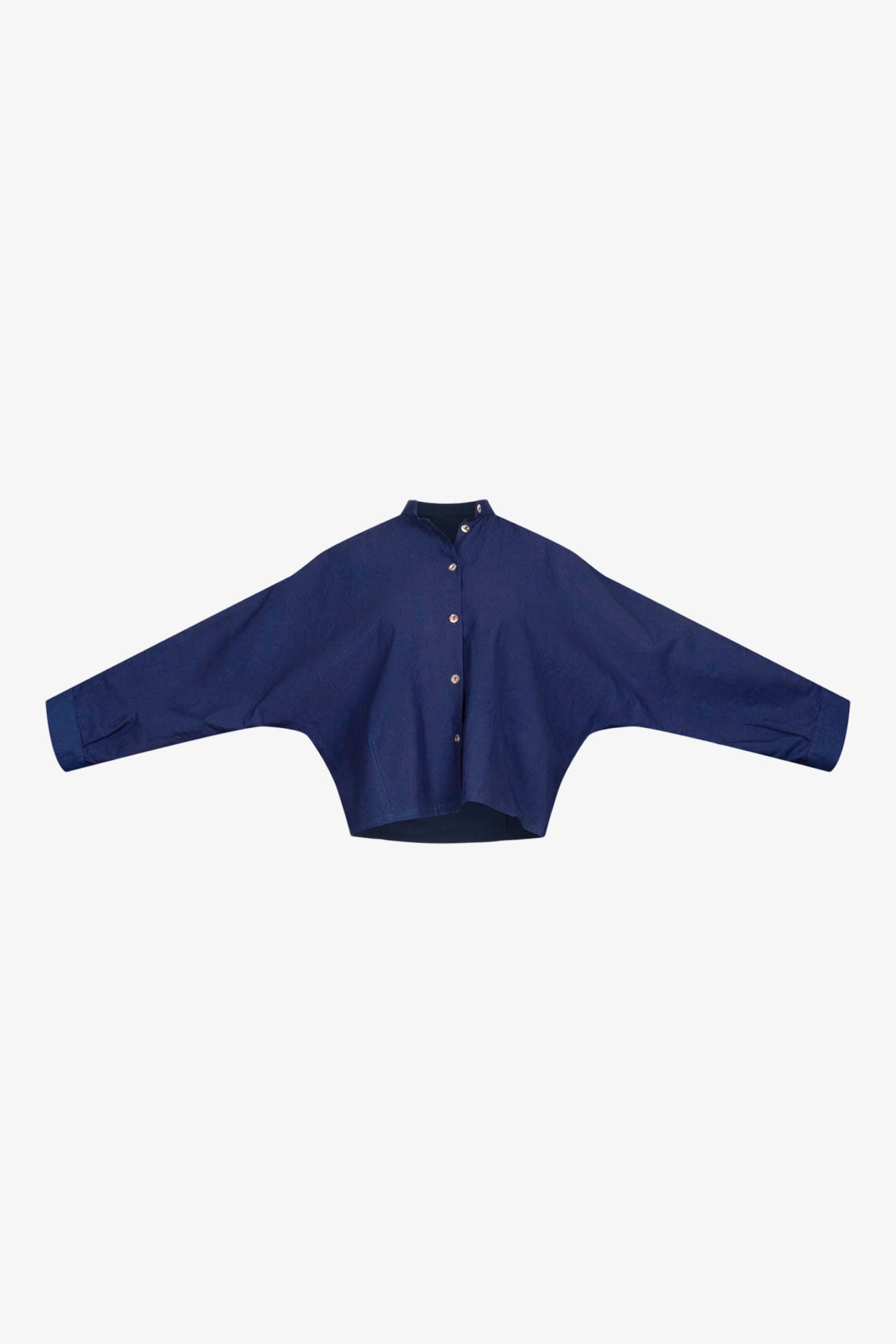 Chemise Nehru Bleu de Chine