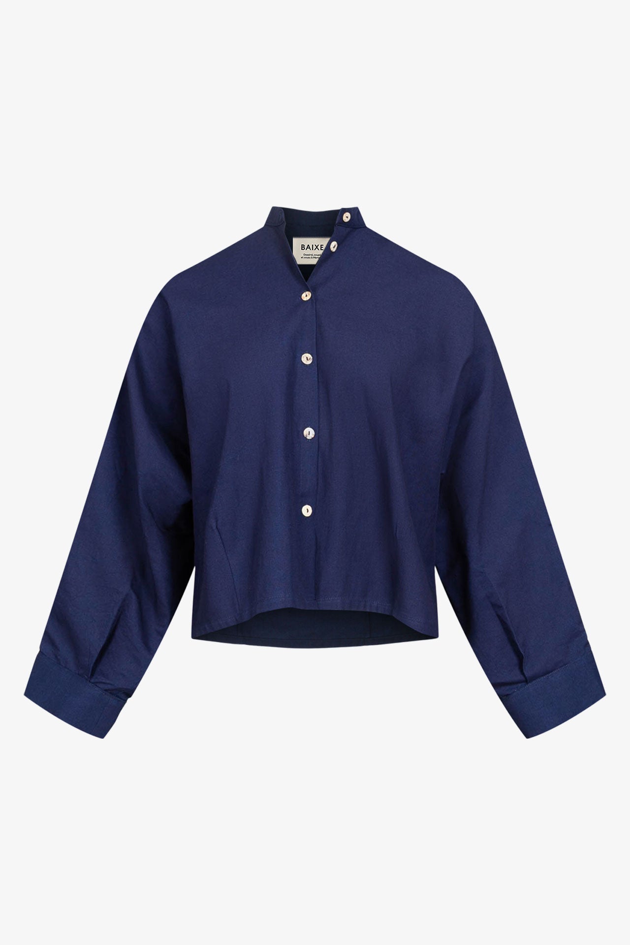Chemise Nehru Bleu de Chine