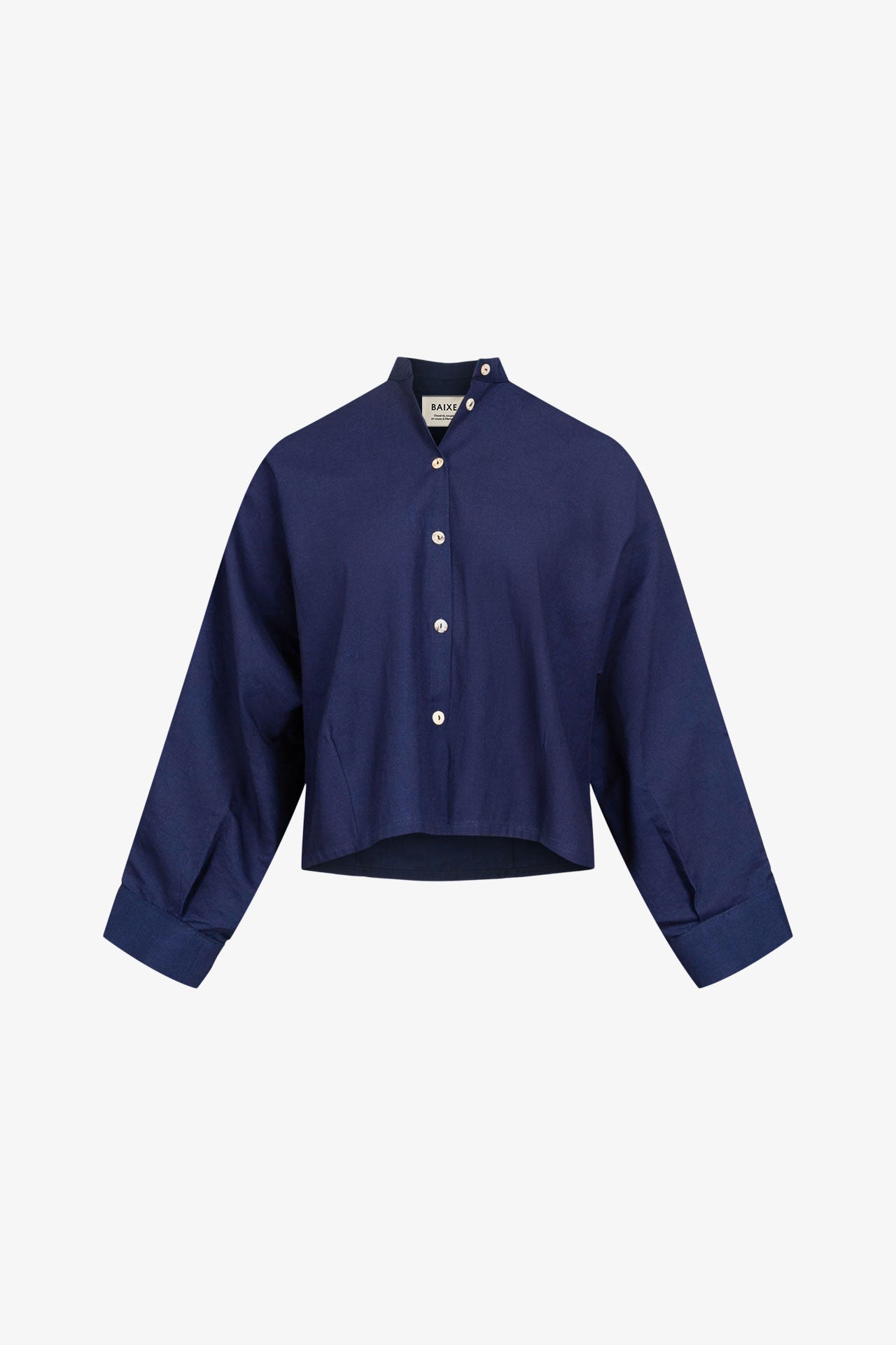 Chemise Nehru Bleu de Chine