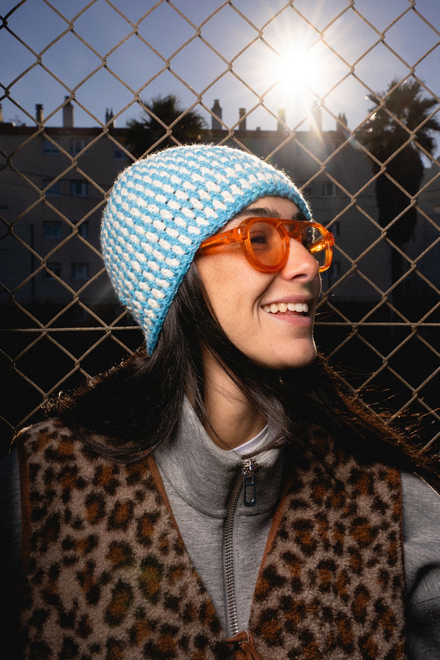 Modèle 002 - Pont et verres ronds - Orange