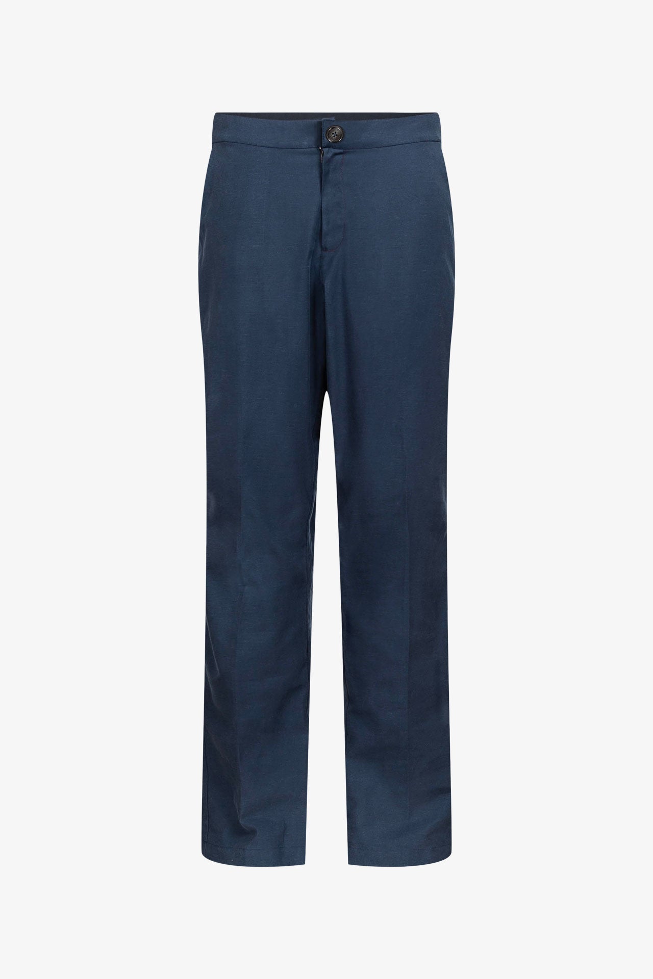Prototype - Pantalon Homme Chino Tencel Coton Lin Marine