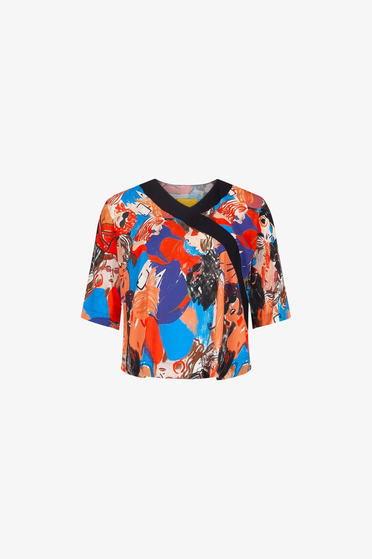 Prototype - Top Faux Kimono Femmes Rouge