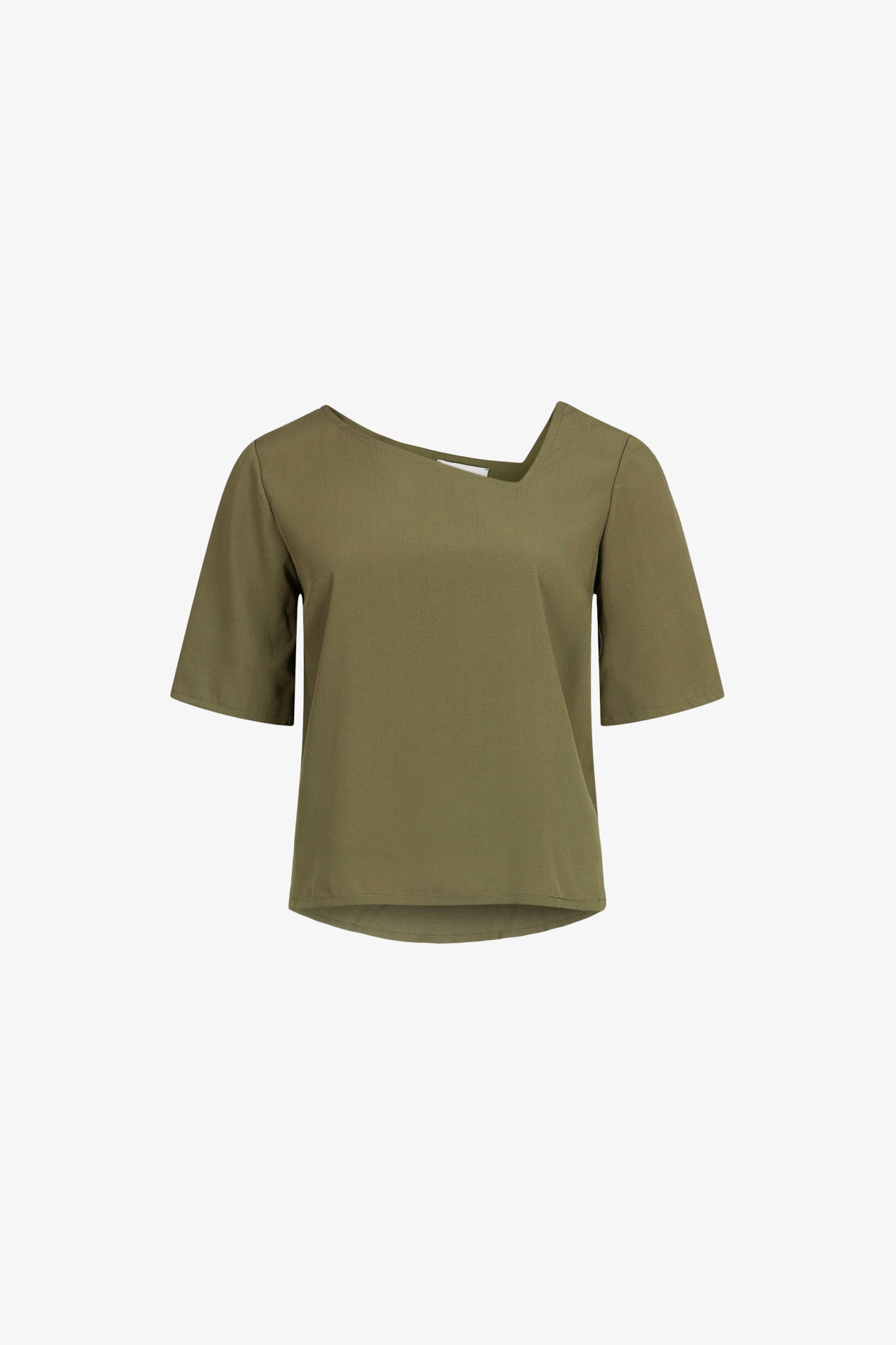 Khaki Asy Viscose Top