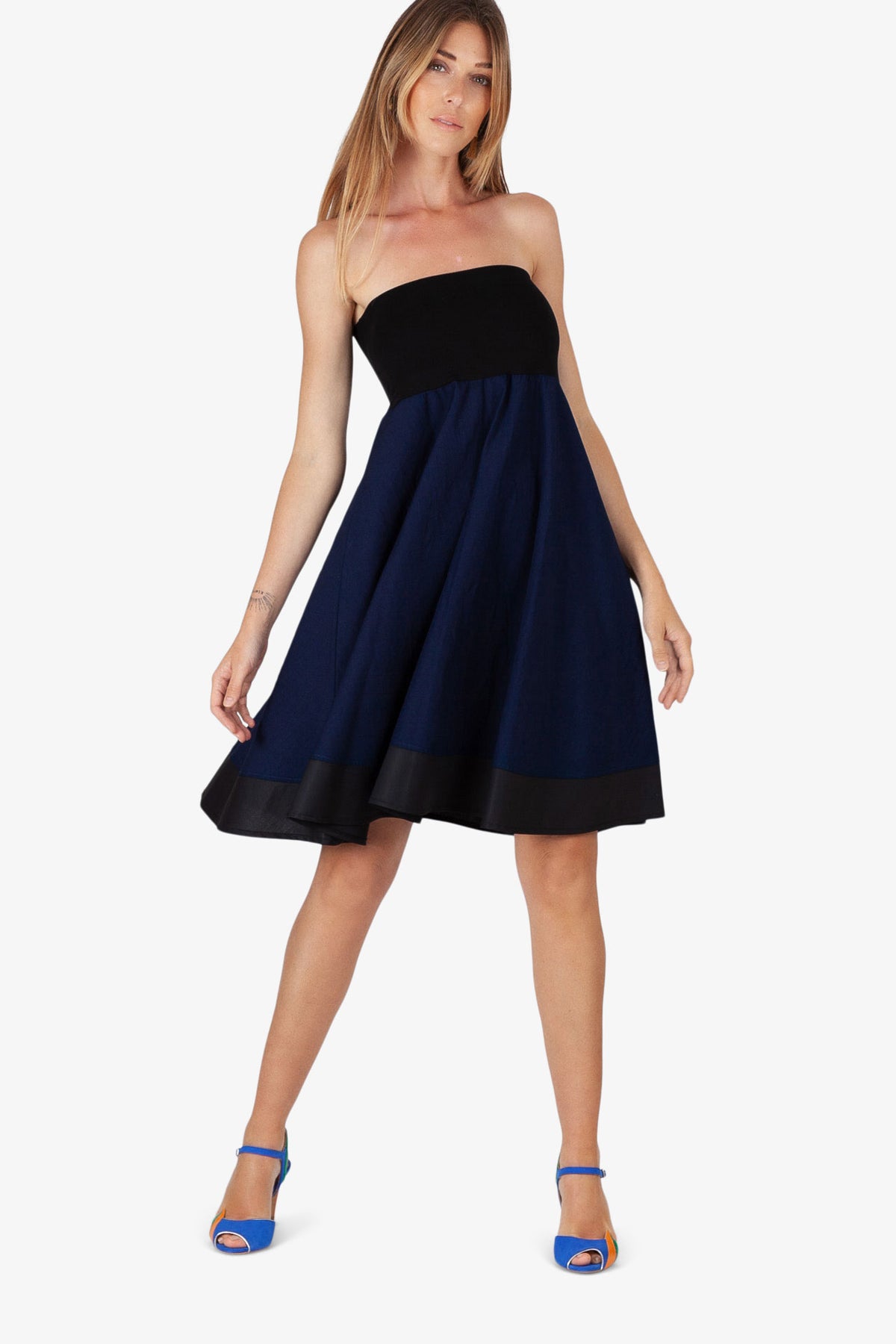Jupe en Forme Bleu de Chine