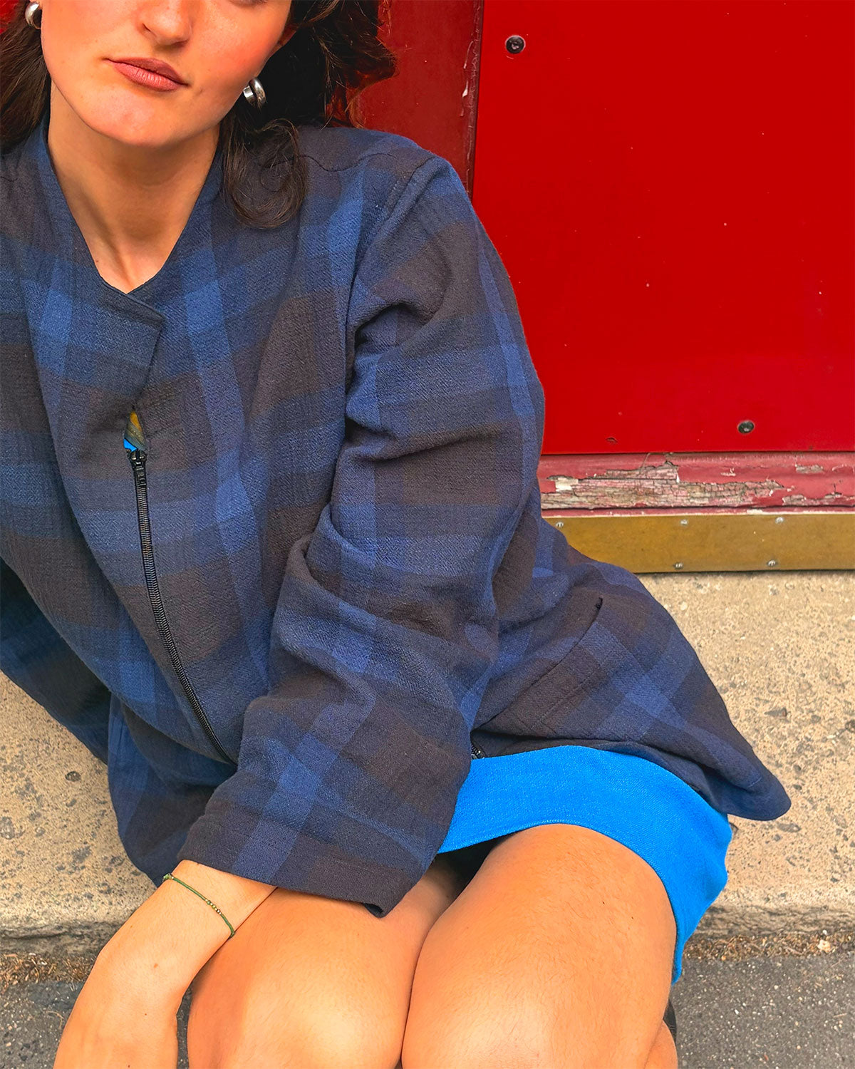 Veste Carrée Tartan "Blue Watch"