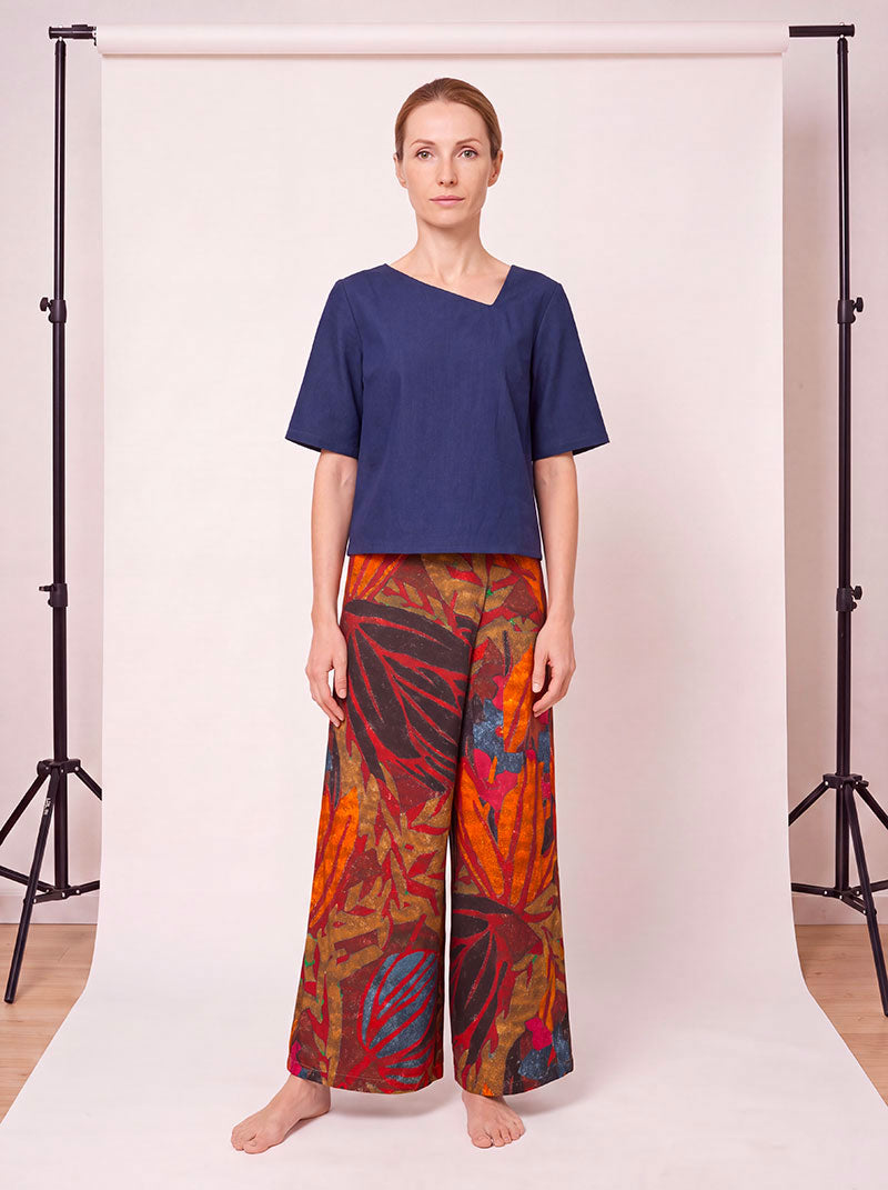 Pantalon Bali Floraison Tropicale