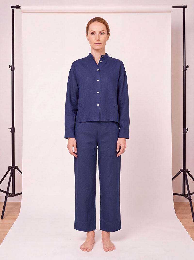Pantalon Italien "Tout" Bleu de Chine