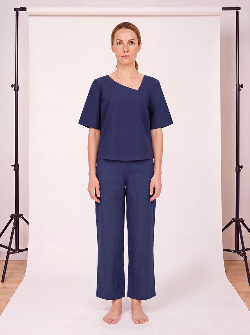Top Asy Bleu De Chine