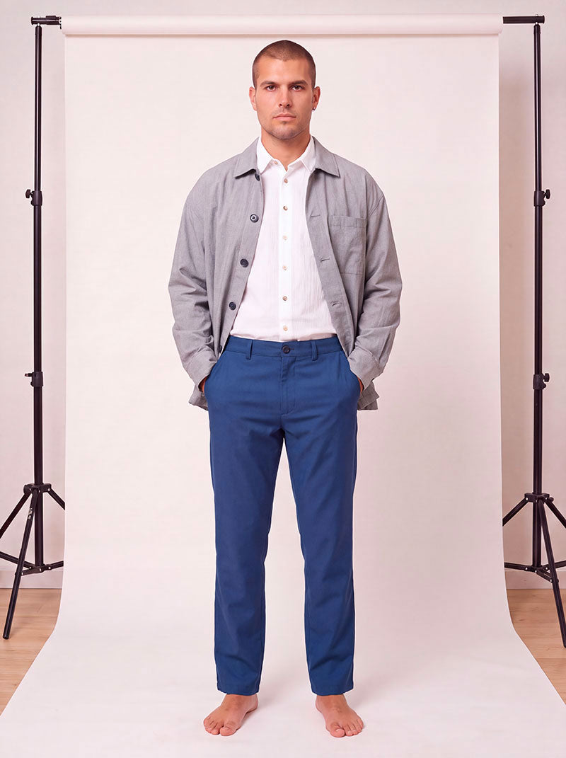 Surchemise Coton Gauffré Gris