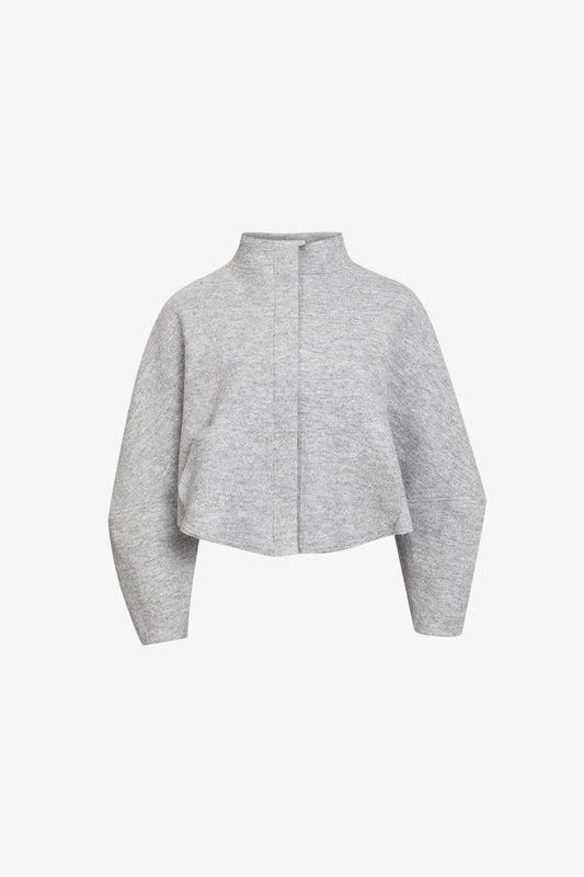 Veste Paletot Laine Bouillie Grise