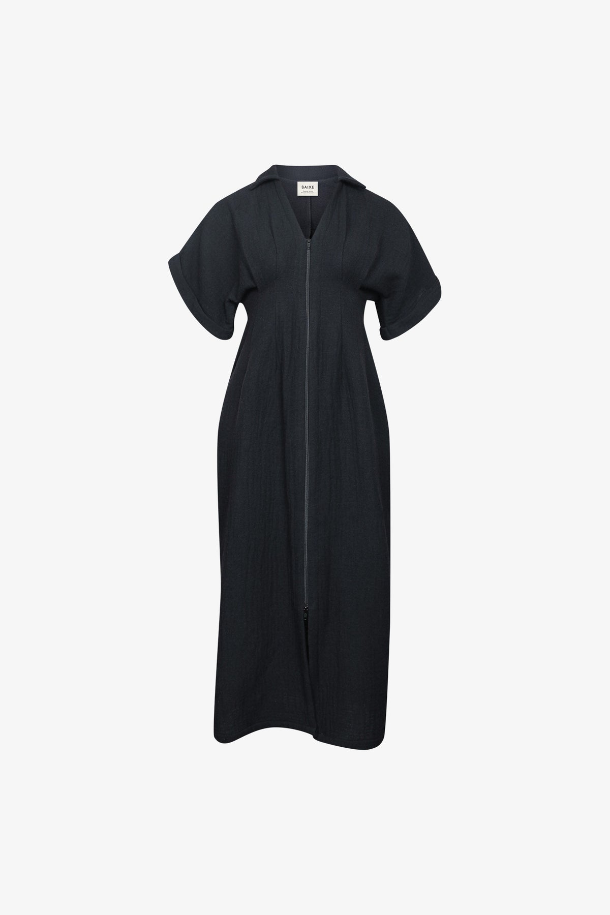Robe Corset Zip Laine Marine