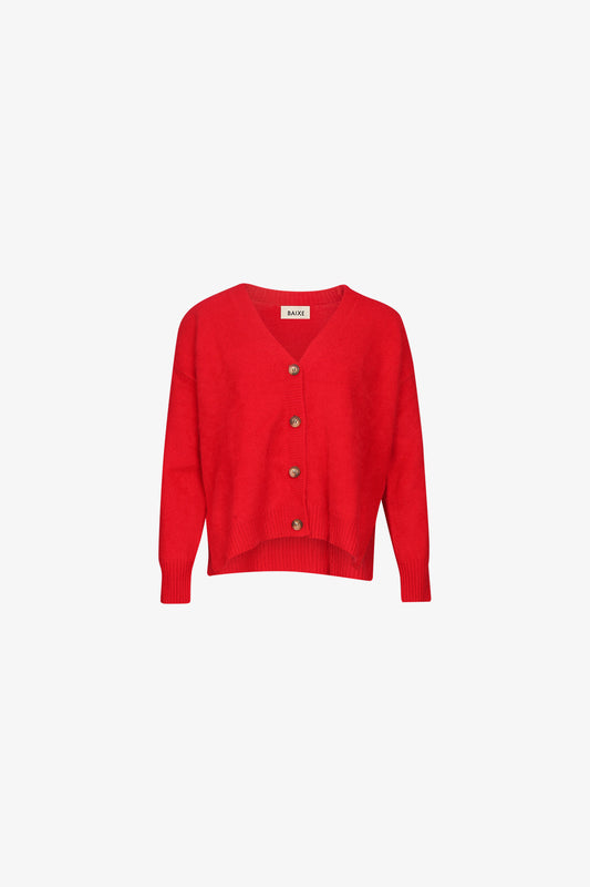 Gilet Boutonné fendu Raccoon - Rouge Cerise