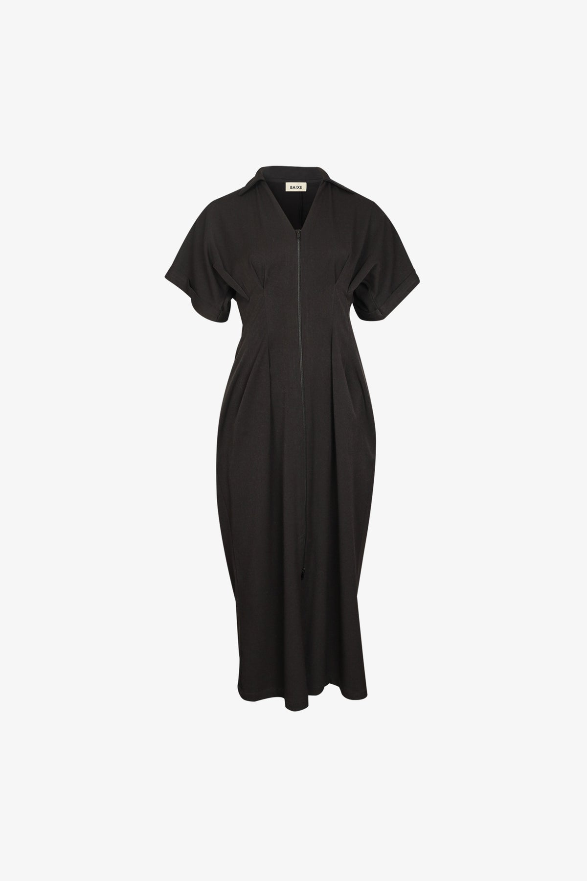 Robe Corset Zip Gabardine Noir