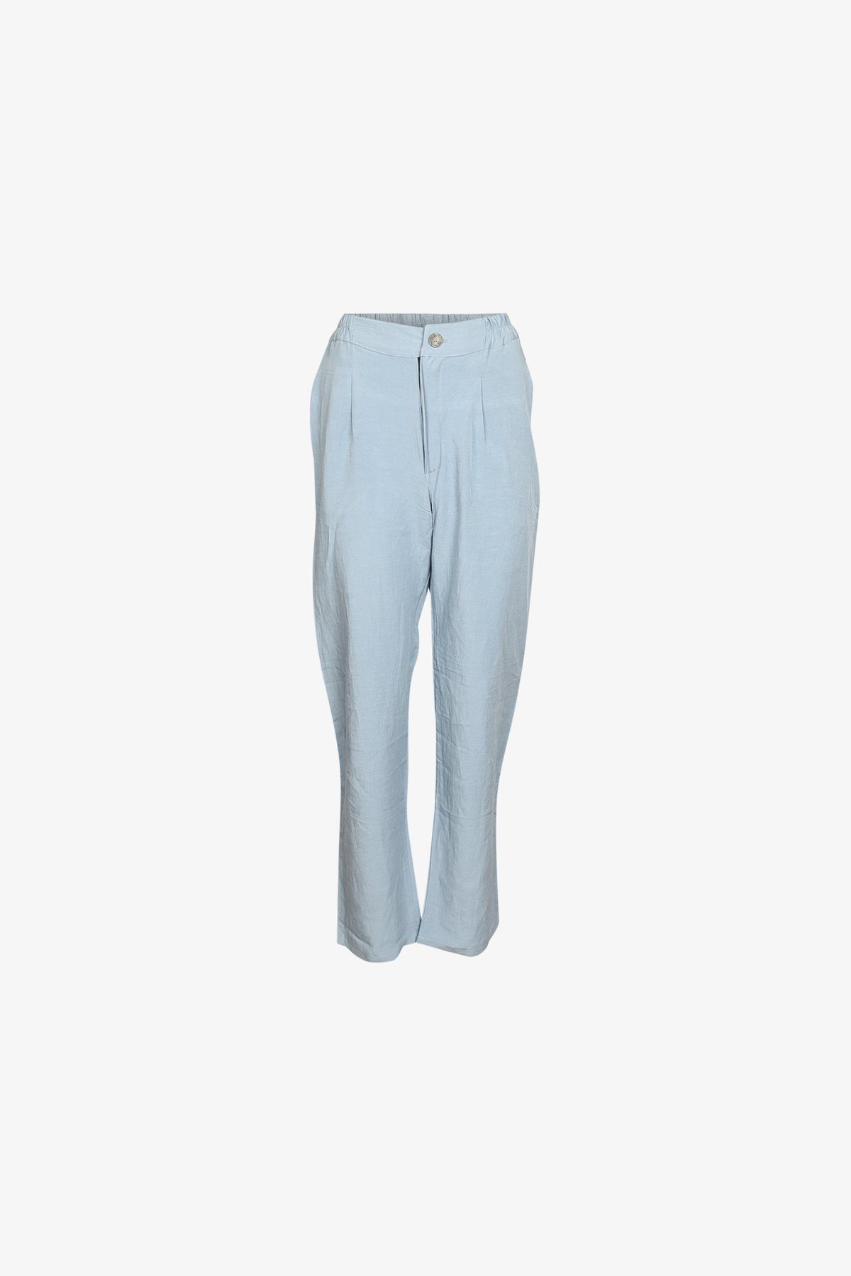 Pantalon à Plis Lin Viscose Bleu Ciel