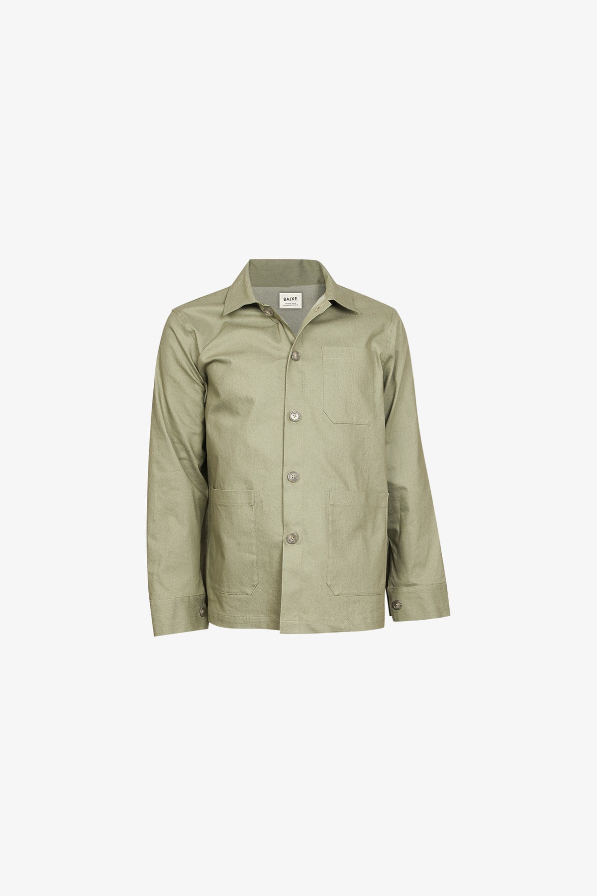 Surchemise Poches Plaquées Denim Olive