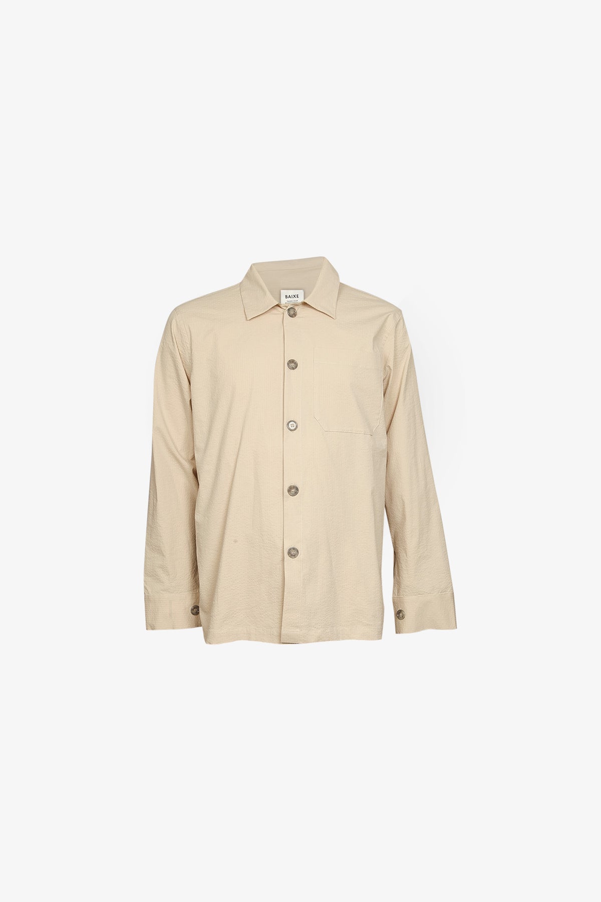 Surchemise Coton Seersucker Beige