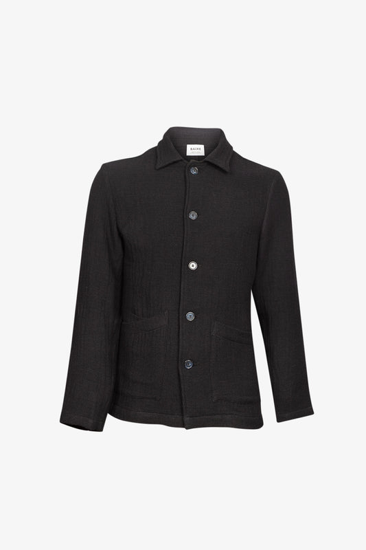 Veste Double Poches Lainage Marine