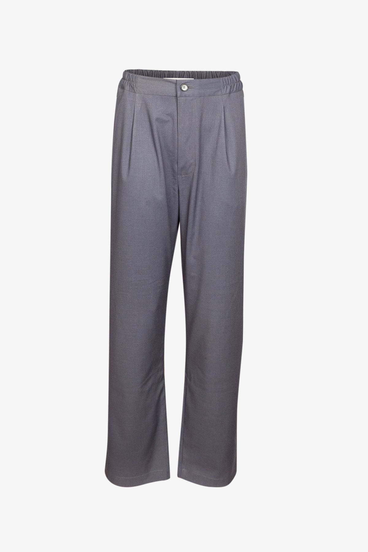 Pantalon à Plis Nouvelle Gabardine Bleu Gris