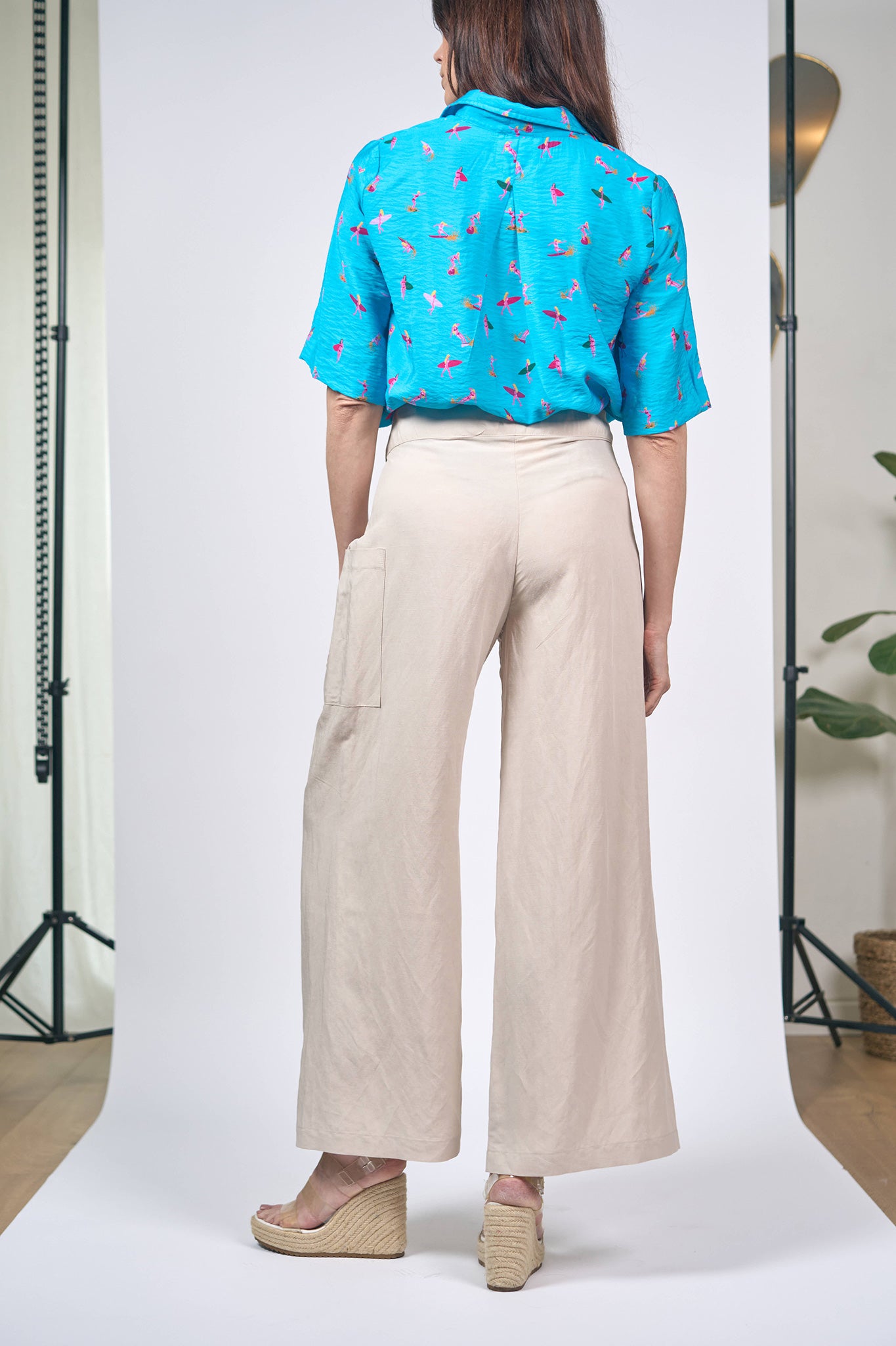 Pantalon Bali Lin Viscose Beige