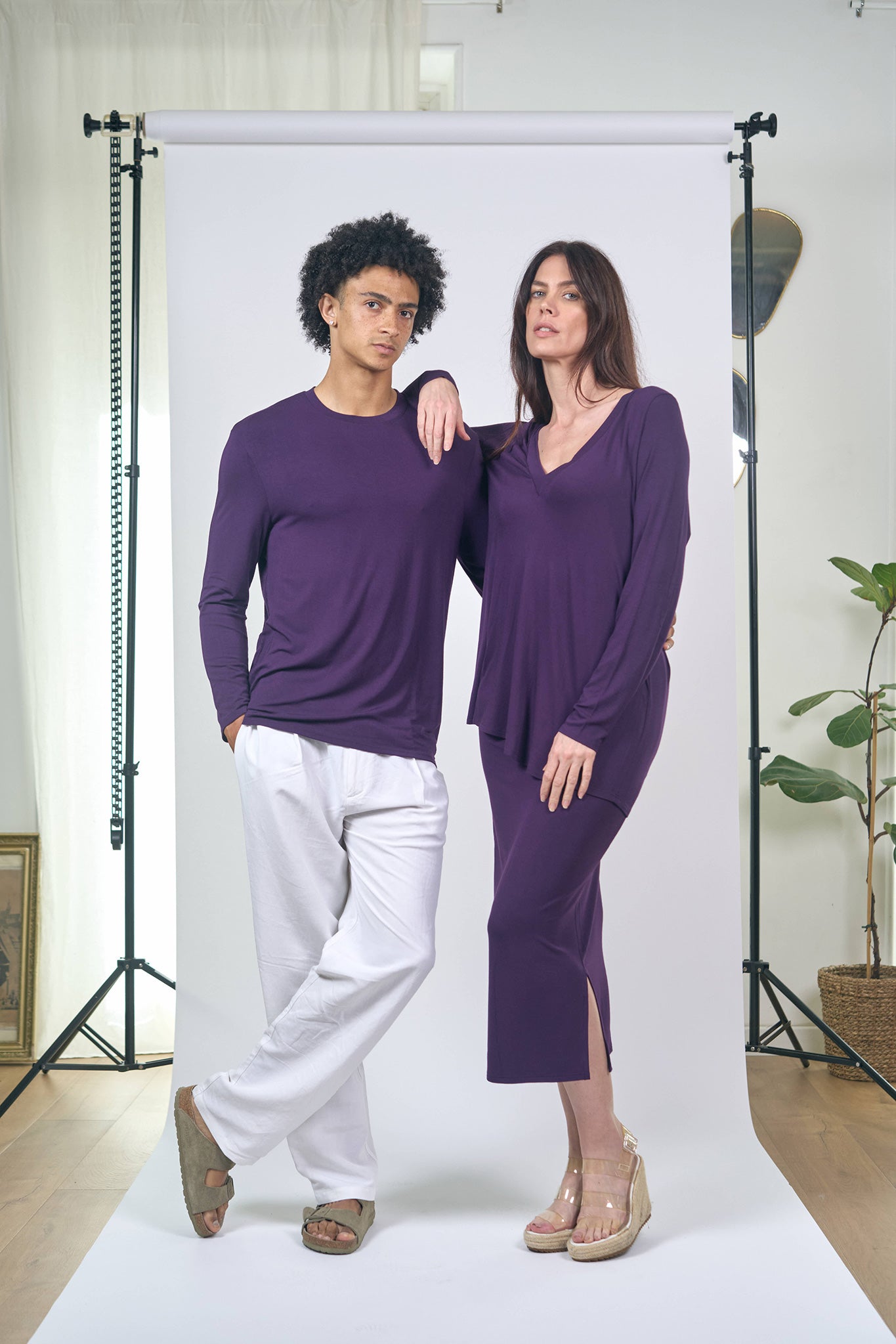 Long Sleeve T-Shirt Bamboo Violine