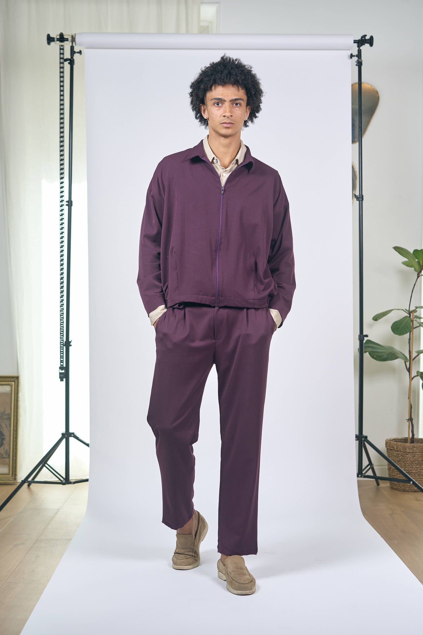 Pondy Gabardine Aubergine Jacke
