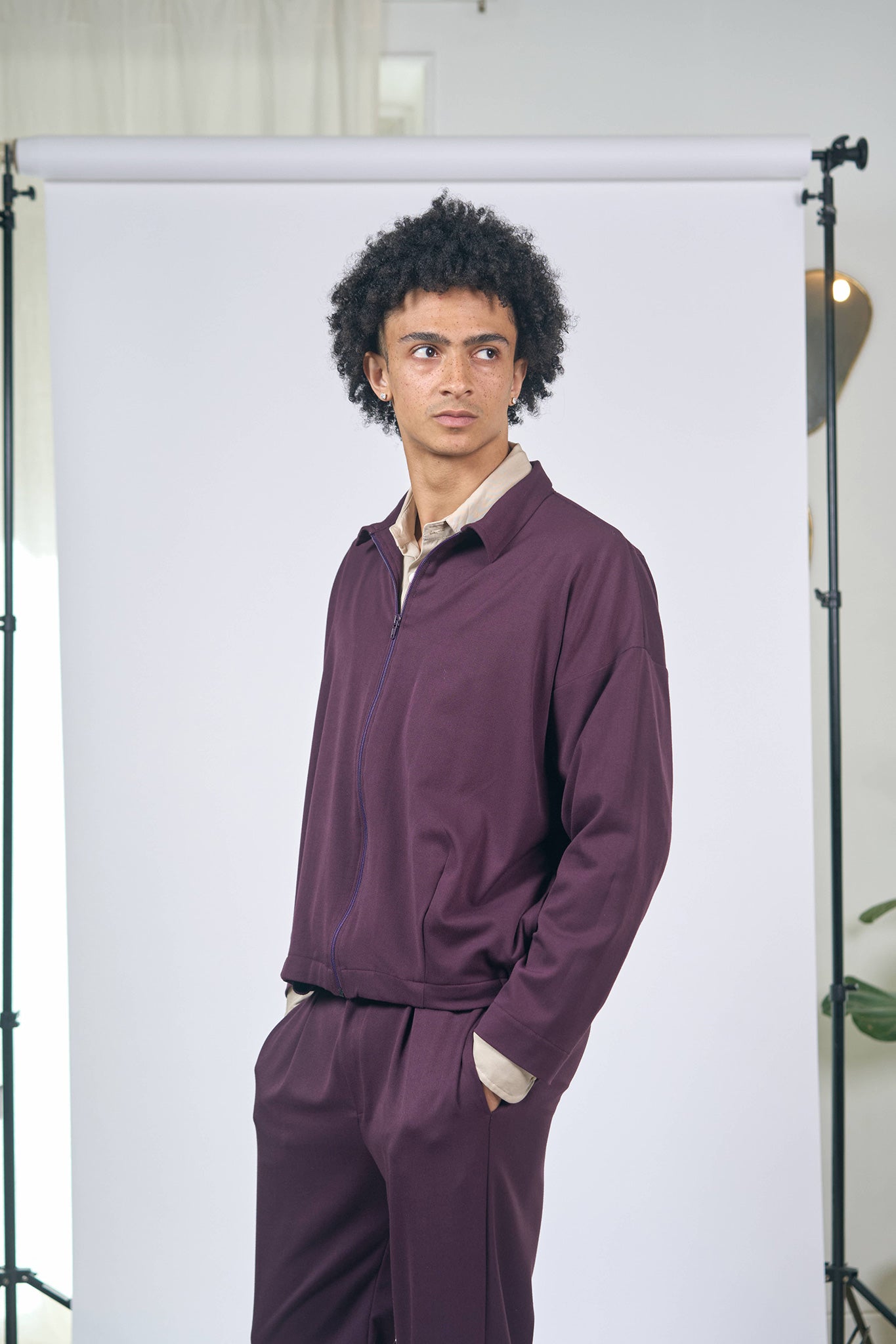 Pondy Gabardine Aubergine Jacke