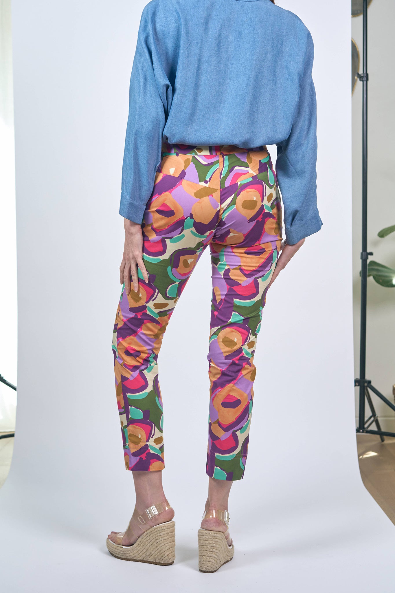 Pantalon Slim Floral Pop