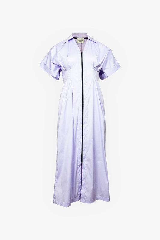 Robe Corset Zip Popeline Lilas