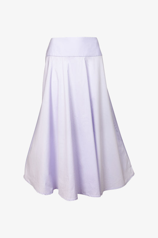 Jupe Evasée Popeline Lilas