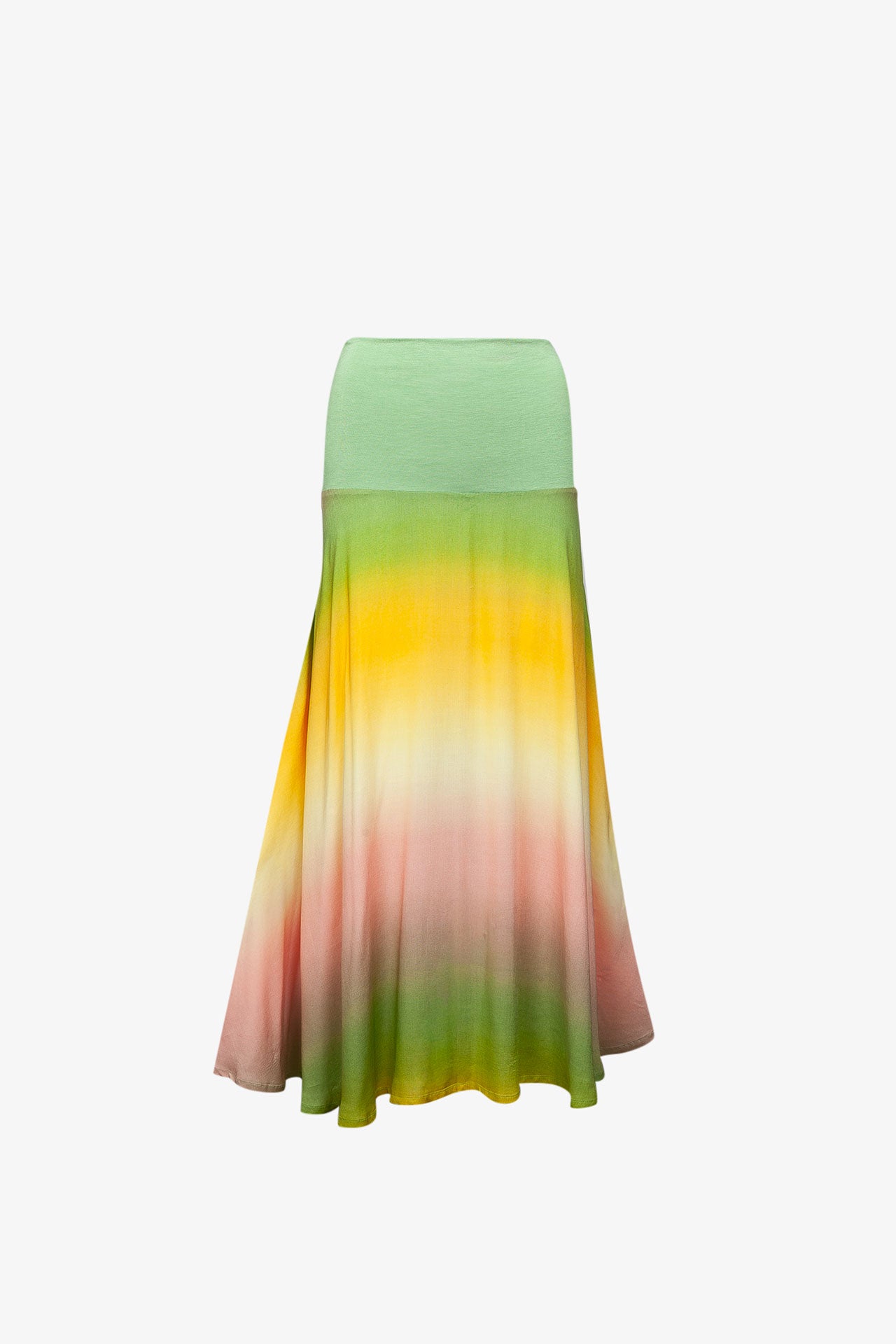 Jupe En Forme Viscose Imprimé Dégradé