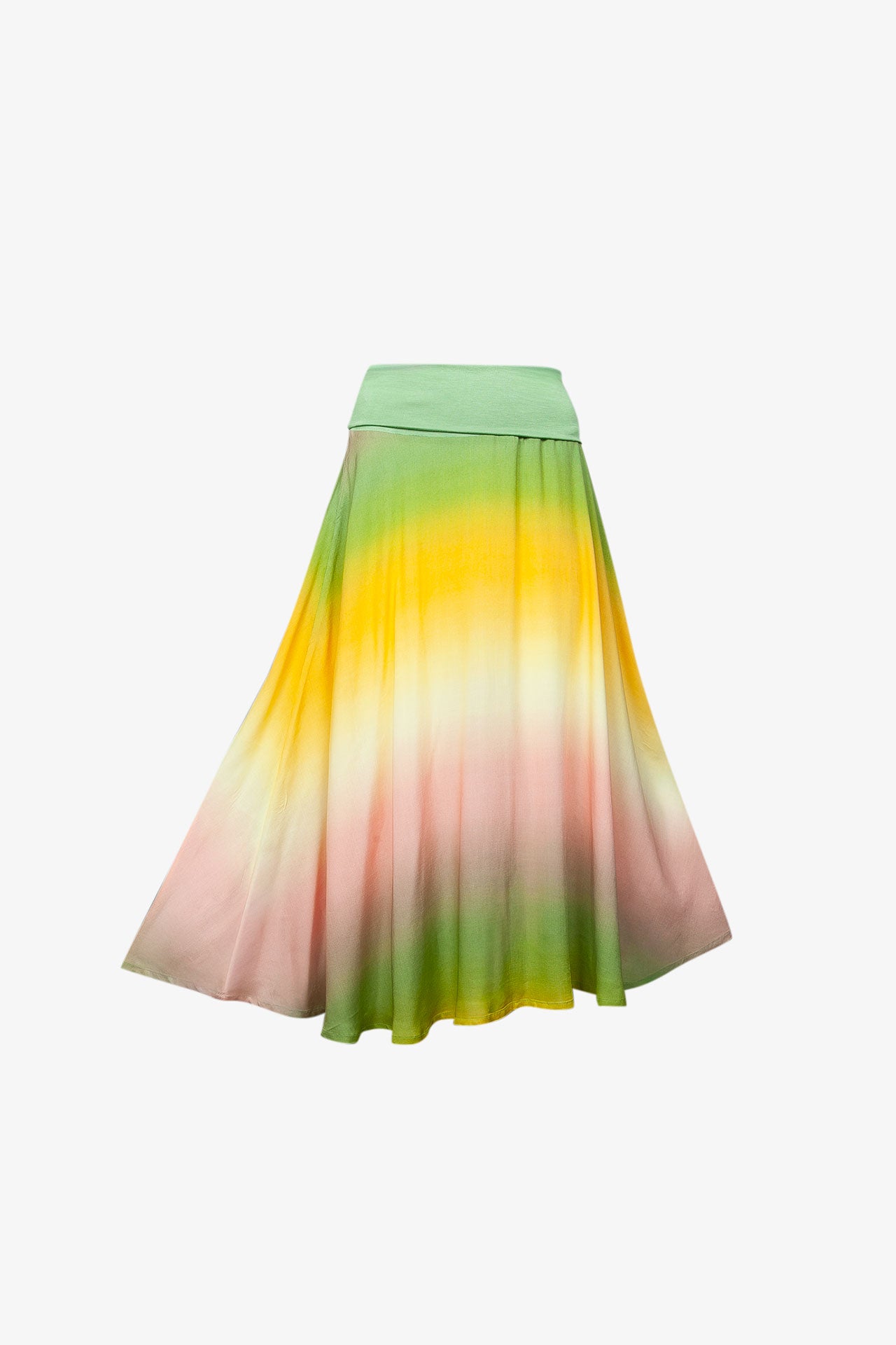 Jupe En Forme Viscose Imprimé Dégradé