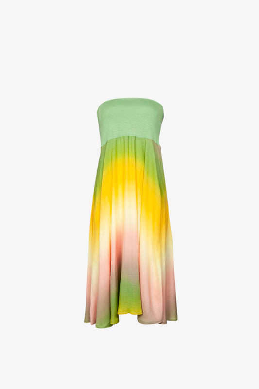 Jupe En Forme Viscose Imprimé Dégradé