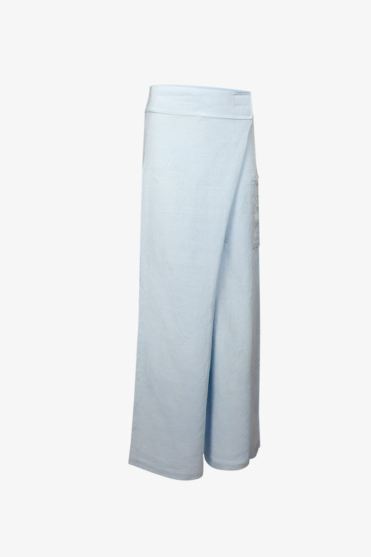 Pantalon Bali Lin Viscose Bleu Ciel