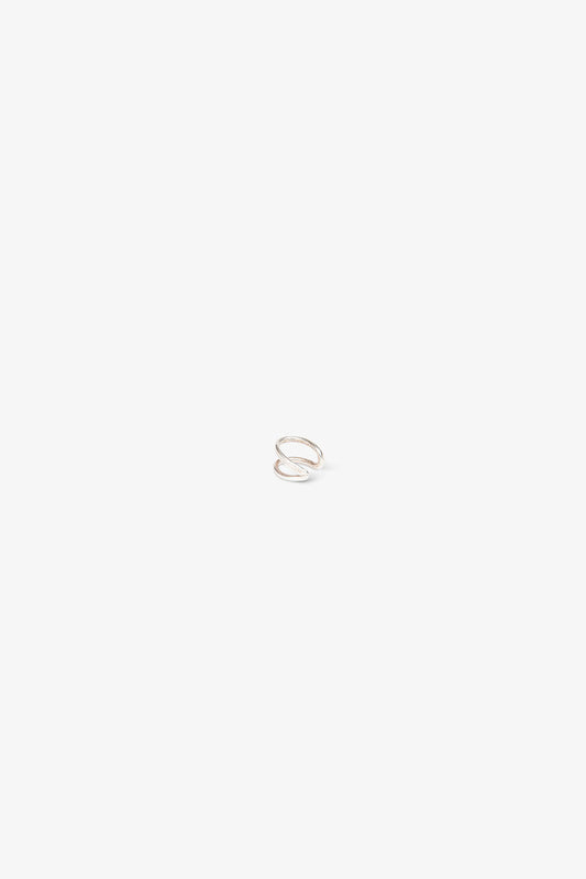 Bague d'oreille Argent - Double anneau ouvert