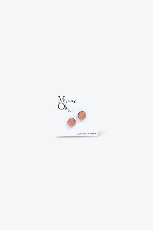Boucles d'oreilles Météorites - Sable Rosé