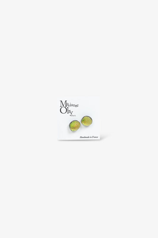 Boucles d'oreilles Météorites - Vert Olive