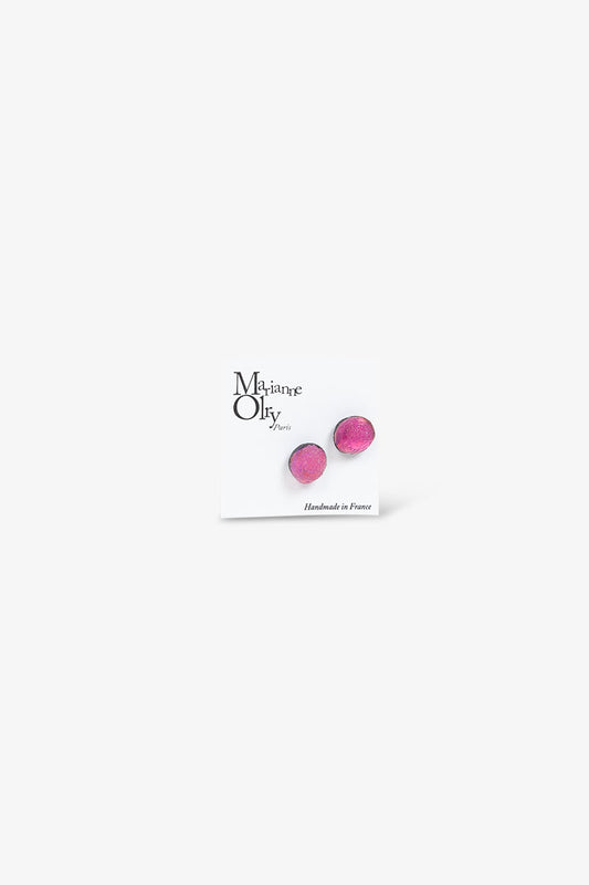 Boucles d'oreilles Météorites - Rose Fuchsia